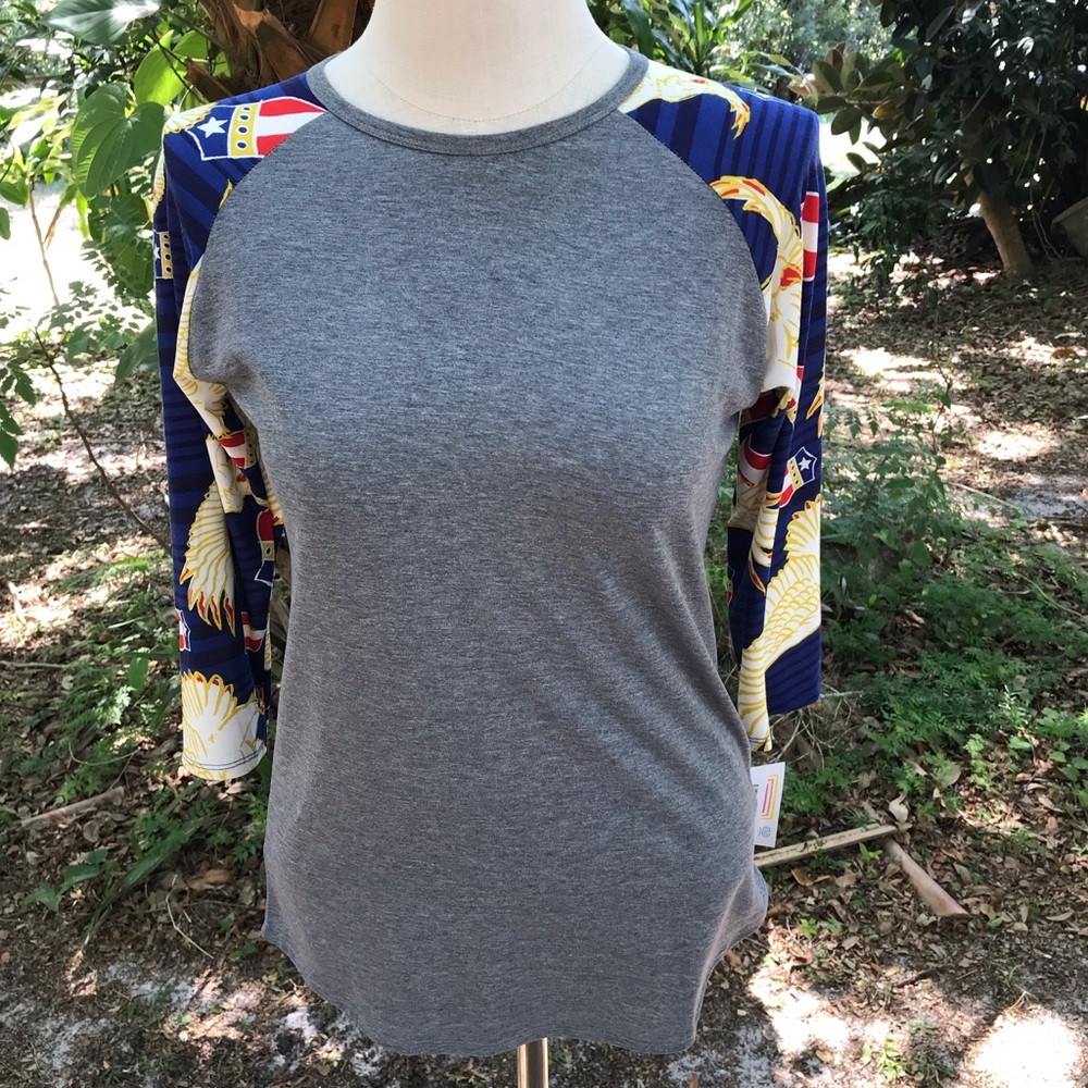 LulaRoe Randy Patriotic Eagle Fourth of July Top